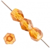 Fire Polished 4mm Dark Topaz